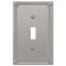Amerelle Wall Plate, Number of Gangs: 1 gang Metal, Brushed Nickel Finish, Gray 74TBN - alternate 2